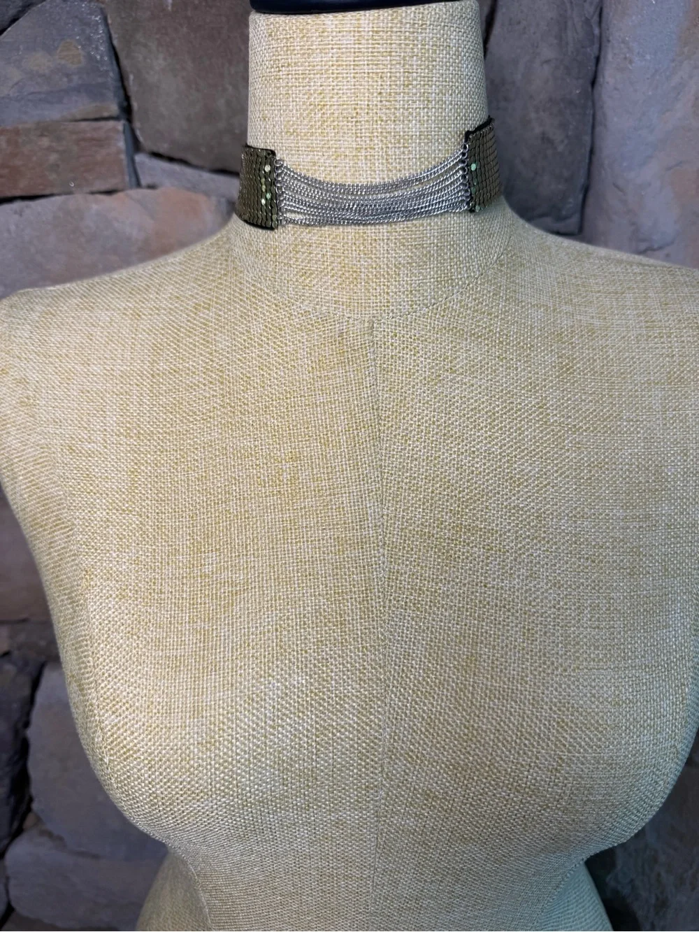 New🌟Free People-Metallic Silver Multi-Chain Choker Necklace
